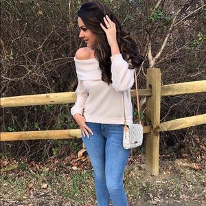 Abercrombie Cozy Off The Shoulder Sweater